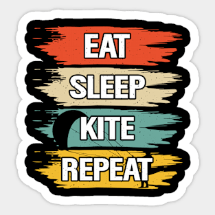 eat sleep kite repeat Sticker